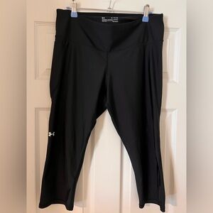 Under Armour Women’s HeatGear High Waisted Pocketed Black Capris